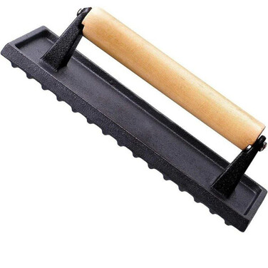 Прес для м'яса чавунний з дерев'яною ручкою 20х10,5х1 см GRILLI 777184 Код: 012707