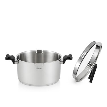 Каструля Fissman ELIZ 20x11 см/3,3 л. зі скляною кришкою нерж. сталь (5318)