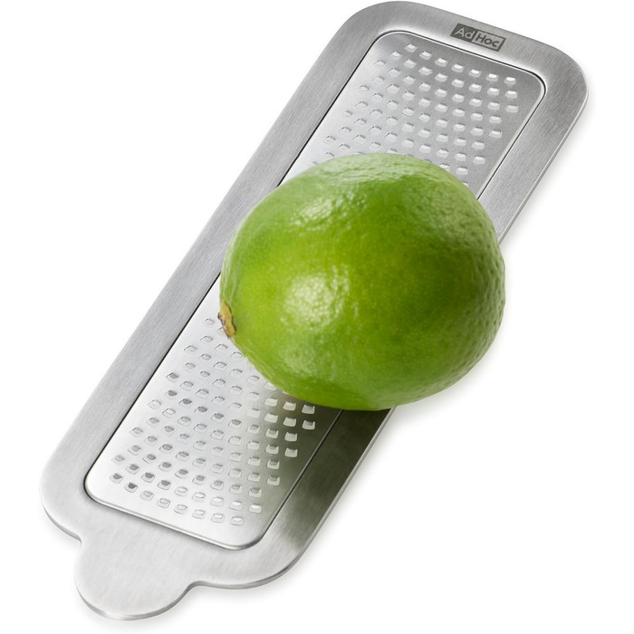 Терка дрібна з дерев'яним контейнером для збору, прямокутна, срібляста AdHoc