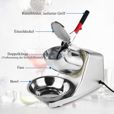 Електричний льодоподрібнювач 300 Вт Tosucs