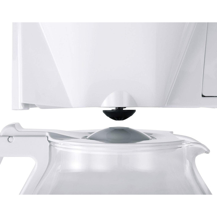 Крапельна кавоварка, біла, зі скляним глечиком Melitta