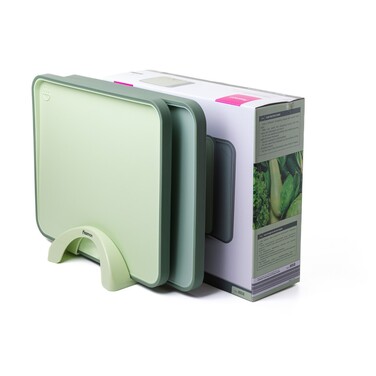 Набір з 2-х обробних дощок 38 х 28 см на підставці Fissman