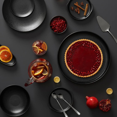 Чашка для капучіно з блюдцем Maxwell & Williams CAVIAR BLACK, порцеляна, діам. 15,5 см, 250 мл