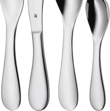 М'які дитячі столові прибори WMF з вигравіруваною назвою - персоналізований набір для дітей з гравіюванням - персоналізовані ідеї подарунків на хрестини для дівчаток і хлопчиків - персоналізовані столові прибори WMF - 4 шт. и (без гравіювання)