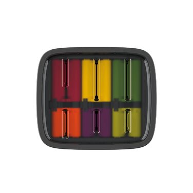 Набір ножів в підставці з захистом від дітей 6 предметів темно-сірий LockBlock Joseph Joseph