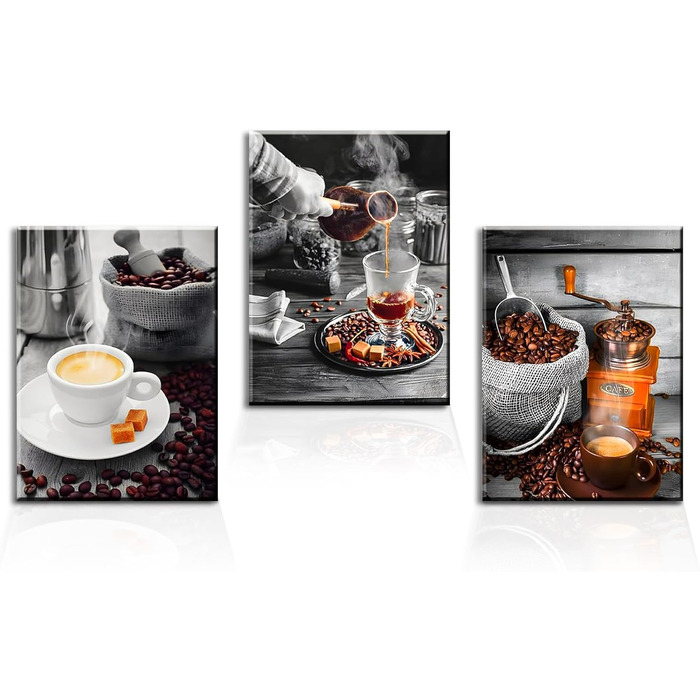 Настінні картини сучасні 30 x 40 см без рамки, 3 шт. burkfeeg