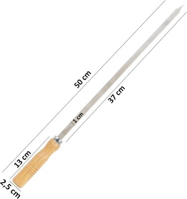 Шампуни для барбекю BBQ-Toro з нержавіючої сталі з дерев&39яною ручкою (10 шт.) 54 см е, набір шампурів гриль, шампури гриль Мангал шашлик, гриль, гриль Аксесуари для гриля, шашлик з м&39яса (сувлакі)