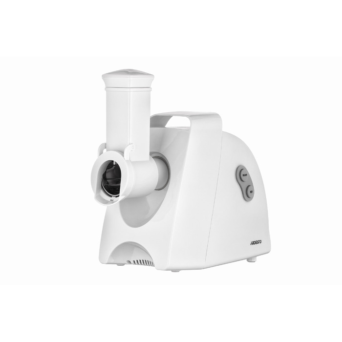 ARDESTO М'ясорубка, 1900Вт, 1.8кг/хв, 3 решітки, насадка для ковбас, кеббе, 4 терки, пластик, білий