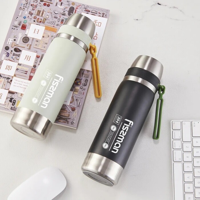 Термос Fissman 600 мл колір оранжевий нержавіюча сталь (9876)