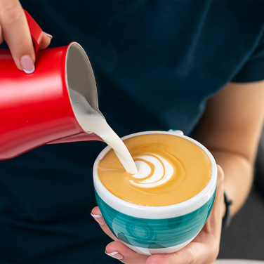 38446 Чашка cappuccino large 260 мл Green stroke B 'Verona Millecolori Hand Painted Brush stroke B G