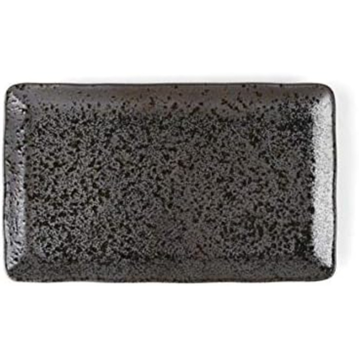 Арена Реактивна порцеляна на 4 особи (тарілка 27 х 16 см, чорна)