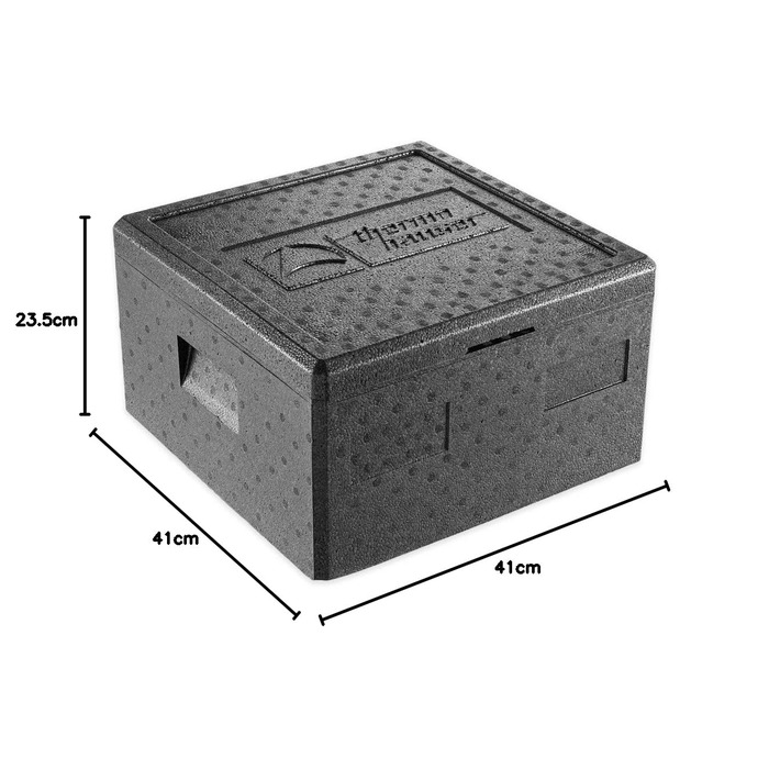 Термохаузер EPP термобокс Pizza Eco Line з кришкою - об&39єм 22 л - 41 x 41 x 23 см - ящик для піци для служби доставки (21,5 л)