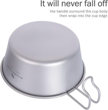 Титановая миска с крышкой для кемпинга 350 мл iBasingo