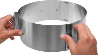 Кольцо для торта Westmark, очень высокое, Ø 16 30 см переменное, нержавеющая сталь, серебристый, 31312260 одинарное кольцо для торта высота 8,5 см