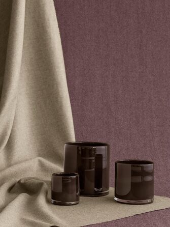 Подсвечник стеклянный, размер S, 8 x 8,5 см коричневый SAGA Blomus