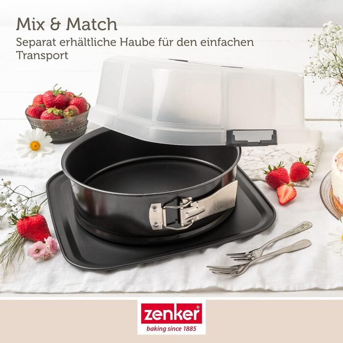 Форма для випікання з відповідною кришкою для прямого транспортування форма для випікання та транспортування (пружинна форма 24 см), 24 шт., 8