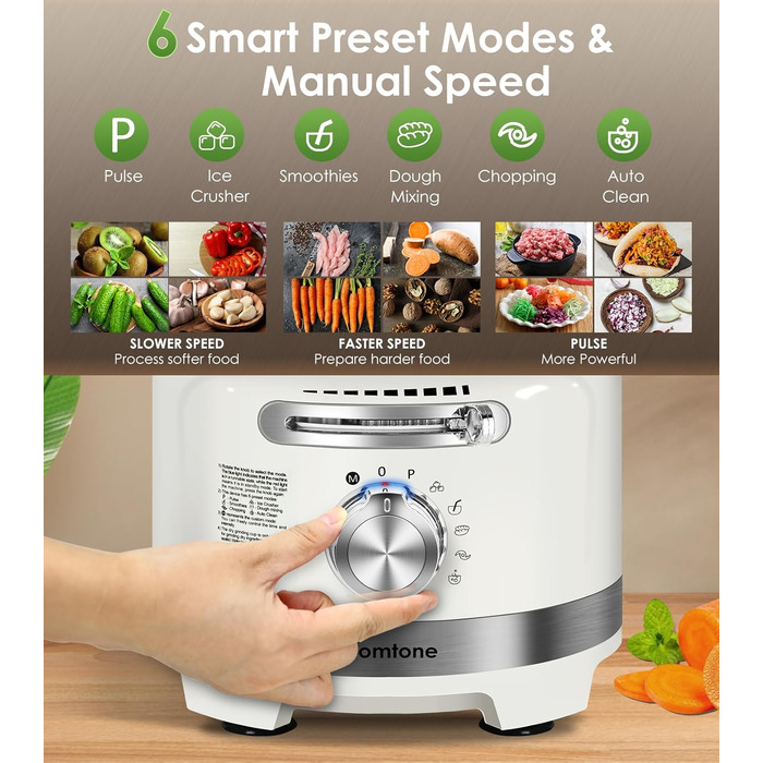 Електричний кухонний комбайн 1000 Вт Homtone