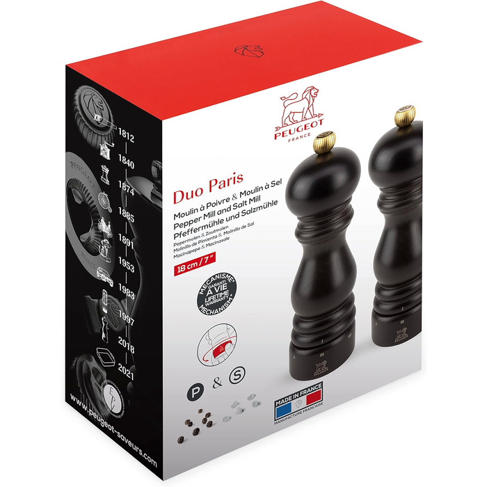 Мельница для перца/соли, регулировка помола u'Select, высота 18 см, дерево, коричневый, 2/23461 Мельница для шоколада, перца и соли