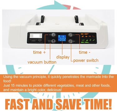 Вакуумний маринатор для м'яса та овочів 7 л білий LNNLOO