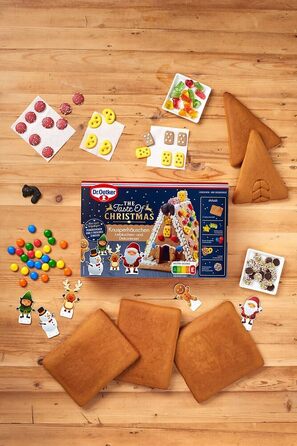 Пряниковий будиночок для творчості та декорування до різдвяного сезону 403 г Dr. Oetker