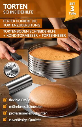 Набір для нарізки тортів з нержавіючої сталі, 3 предмети 4smile