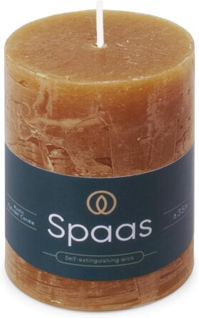 Свічка Spaas Rustic Pillar 70/95 мм 35 шт. - світло-рожева (коньячна)