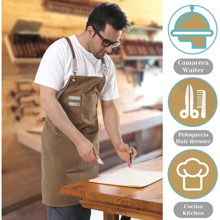 Фартух з полотна 55,9 х 76,2 см коричневий RAPRON