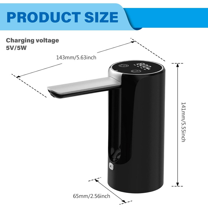Електричний диспенсер для води 5 Вт чорний BORDEAG
