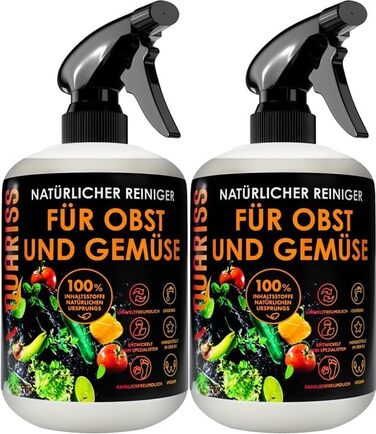 Натуральний засіб для чищення фруктів та овочів 2 x 500 мл QUARISS