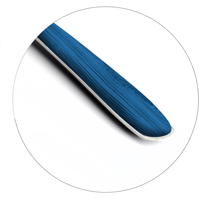 Набор столовых приборов Amefa ECLAT Nature, 24 предмета, набор столовых приборов на 6 человек, коричневые пластиковые ручки под дерево, можно мыть в посудомоечной машине, столовые приборы из нержавеющей стали, светлое дерево (синее дерево)