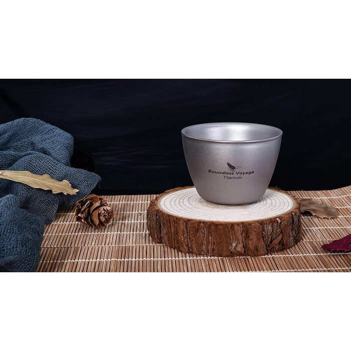 Маленькая титановая чашка с двойными стенками, легкая чашка для эспрессо, мини-чашка для винного саке, многоразовая на открытом воздухе, кемпинг, путешествия, прочная посуда для питья, портативная посуда 2 шт./компл. Ti3089D (3 шт./комплект Ti3089d)