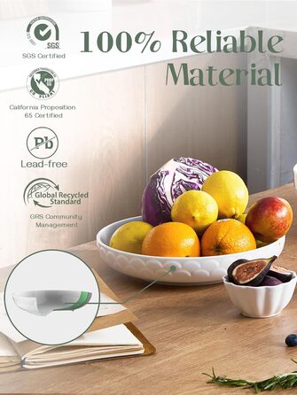 Набір з 3 мисок для пасти 1,6 л, білий Dowan