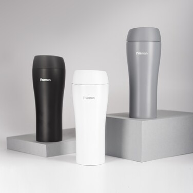 Термокухоль Fissman 420 мл, колір сірий нержавіюча сталь (9885)