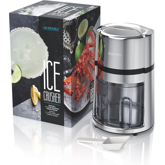 Ручний льодоподрібнювач з нержавіючої сталі 1,1 л Arendo