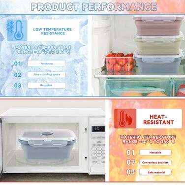 Складаний ланч-бокс 3 шт 550 мл VAIAV