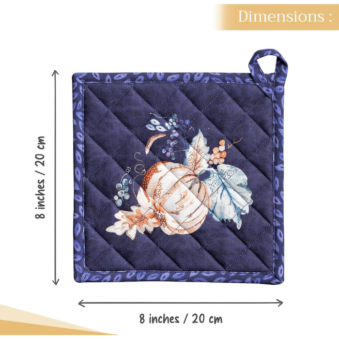 Рукавички для духовки Maison d&39 Hermine, підставки для каструль, 100 бавовна, термостійкі кухонні рукавички, рукавички для духовки (19 см x 33 см) та підставки для каструль (20 см x 20 см) для приготування їжі, Morzine - рукавички для духовки на День по