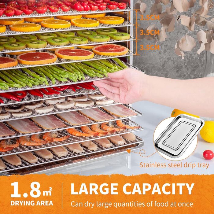 Дегідратор на 10 полиць, 1 кВт Kwasyo