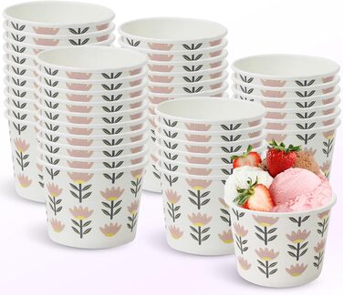 Набір паперові стаканчики для морозива 60 шт. 200 мл HNH