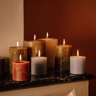 Свічки Spaas Rustic Pillar 80/110 мм 65 шт. - (Оливково-зелені)