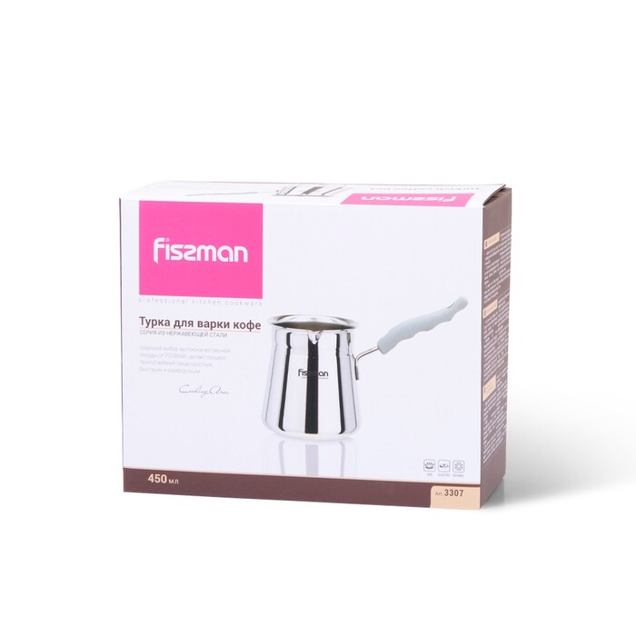 Турка для варки кофе Fissman 450 мл с бакелитовой ручкой (3307)