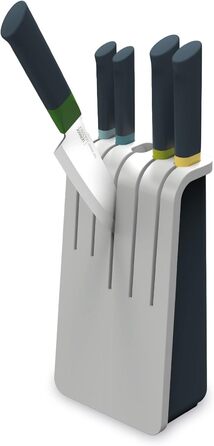 Набір кухонних ножів, 5 предметів, з підставкою, опал/різнокольоровий Duo Joseph Joseph