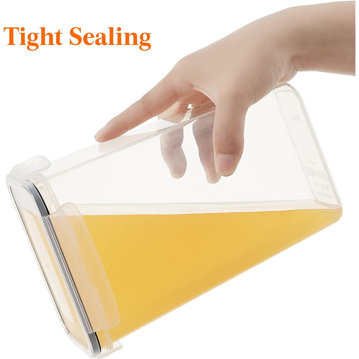 Банки для зберігання Lifewit з кришками 15 комплектів, контейнери для зберігання з універсальними кришками, герметична коробка для зберігання Кухонний органайзер з етикетками для зерна, борошна, цукру, пластівців на кухні, прямокутний без бісфенолу А (наб