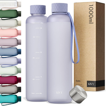 Пляшка для пиття KIVY об&39ємом 1,5 літра - підходить для газованих напоїв та герметична - для спорту, школи та офісу - спортивна пляшка для пиття для тренажерного залу - пляшка для газованої води об&39ємом 1,5 літра - можна мити в посудомийній машині (св