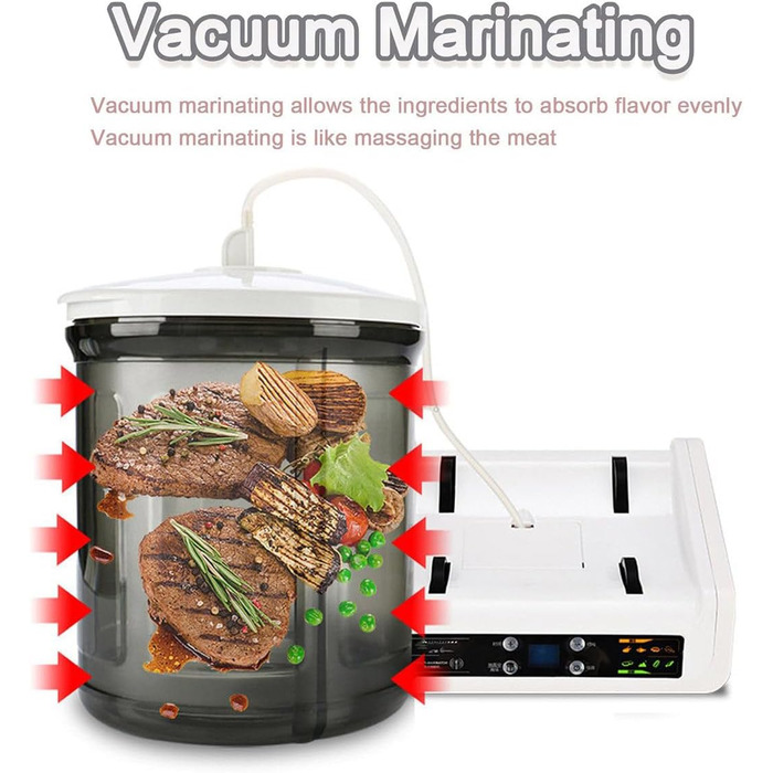 Вакуумний маринатор для м'яса та овочів 5 л білий Lakenbroade