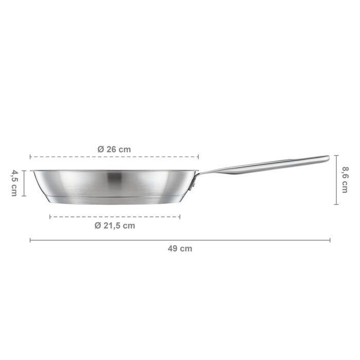 Сковорода Fiskars All Steel матова 26 см (1064744)