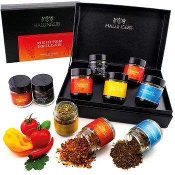 Подарунковий набір спецій ручної роботи, 12 спецій з усього світу (набір) - Літній подарунок та ідеальний подарунок для барбекю День народження, вітання, новоселення, річниця, дружба, Gen Selection, 12 спецій (73651) (Master Griller, 5 спецій (72232))