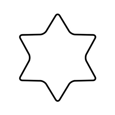 Формочка для печива металева шестикутна зірка 8 см Kaiser