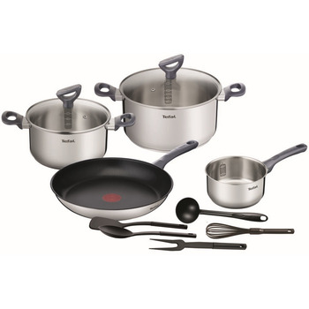 Набор посуды Tefal Daily Cook, 11 предметов, нержавеющая сталь. сталь