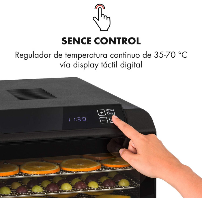 Дегідратор на 6 полок, 500 Вт, чорний Arizona Jerky Klarstein