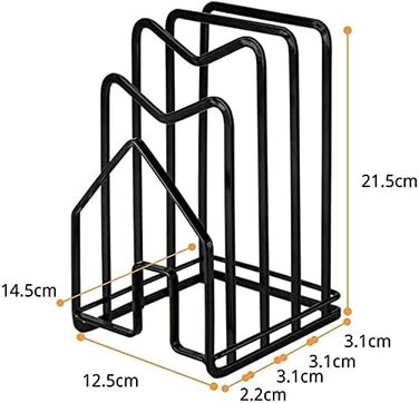 Підставка для обробних дощок 12,5x14,5x21,5 см, чорний LINFIDITE